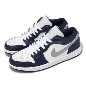 Nike Air Jordan 1 Low AJ1 Midnight Navy Men Casual Shoes Sneakers 553558-141 - Picture 1 of 8