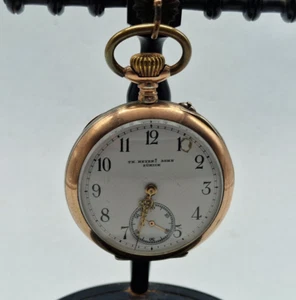 ANTIKES MASSIVES SILBER TH. BEYER S SOHN ZÜRICH TASCHENUHR 50 MM. NUR ERSATZTEIL / I084 - Bild 1 von 8
