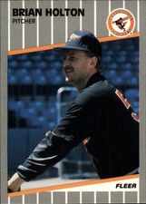 1989 Baltimore Orioles Fleer Update Orioles Baseball Card #5 Brian Holton