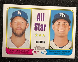 2023 Topps Heritage Clayton Kershaw Shane McClanahan #339 All Star Pitcher