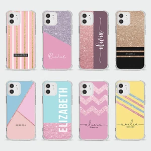 PERSONALISED CASE FOR IPHONE 15 15 14 13 12 SE SHOCKPROOF PHONE COVER ROSE GOLD - Picture 1 of 34