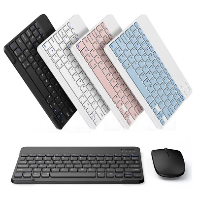 Wireless Bluetooth Keyboard+Mouse Combo Set For iMac iPad Android Phone Tablet - Image 1 of 2
