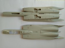 1/48 scale Tamiya F-15 C Eagle parts. Fuselage top and bottom.