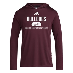 Adidas Para Hombre Mississippi State Bulldogs Diseñado para Entrenamiento Sudadera con Capucha Granate M - Imagen 1 de 4