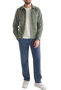 Marine Layer Shirt Men size Large Max Broken In Corduroy Shacket Heavy Green NEW - Picture 1 of 11