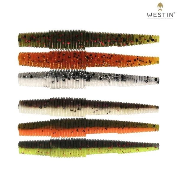 Westin Ned Worm Slim 5,5cm 1,5g 6 Stk. Gummiwurm Kunstköder TPE - Bild 1 von 1