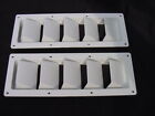 WHITE NEW RECTANGULAR BOAT VENT LOUVER 13-1/4 X 4-3/4 " NEW ! PAIR! fit sea ray 
