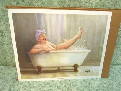 Den-487 Dianne DENGEL print from original - "BUBBLING OVER" 11" X 14"