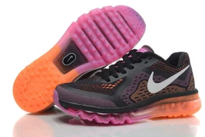 Nike Air Max 2014 Black Red Violet Atomic Orange Size 9 Womens 621078 015 • NEW - Picture 1 of 6