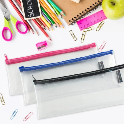 Clear Exam Large See Through Transparent Pencil Case - 31cm x 12cm  - Image 1 of 4