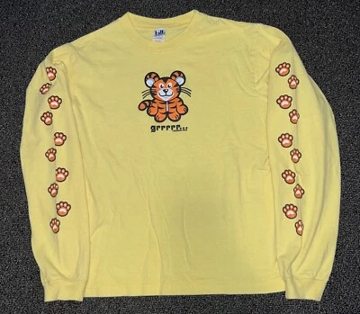 VTG Tilt Tiger GRR Skater Long Sleeve Women’s  Shirt USA Paw Sleeves Y2K Sz M - Image 1 of 4