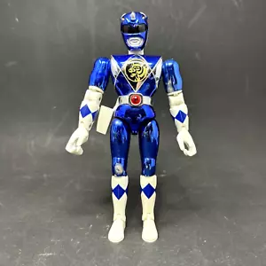 Mighty Morphin Power Rangers 8" Blue Ranger film metallizzato Bandai 1995 vintage - Foto 1 di 8