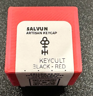 Salvun x Keycult Brass Keycap - Black and Red Enamel - Image 1 of 3