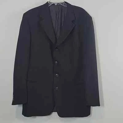 GIANNI VERSACE Abrigo Deportivo Vintage Traje Chaqueta mide como XL Azul Marino Rayas Foto 1 de 4