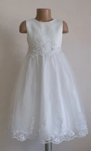 Blumenmädchen Kleid in weiß-creme Gr.104-110 Neu - Bild 1 von 1