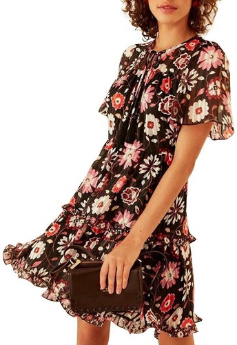Abito in seta Kate Spade New York Flora a line nuovo con etichette prezzo al pubblico consigliato $428 taglia 10
