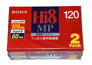 Pack 2 cintas Hi8 Digital 8 Sony MP 120 Made in Japan Video 8 Nueva - Imagen 1 de 2