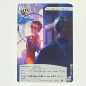 Tarjeta promocional de juego organizado POLITICAL OPERATIVE FFG Android Netrunner LCG - Imagen 1 de 1