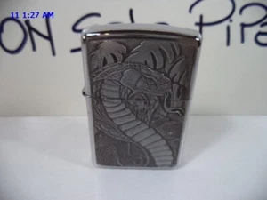 zippo lighter barrett smythe COBRA B72 placca CHROME nuovo 1996 - Imagen 1 de 12