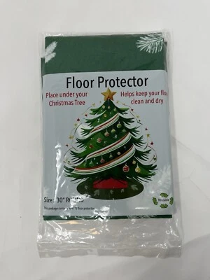 Christmas Tree  30" Round Absorbent Floor Spill Protector Pad or Trim to Fit - Image 1 of 2