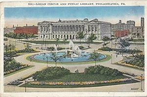Etats-Unis - Philadelphia - Logan Circle and Public Library - 1936 - Picture 1 of 1