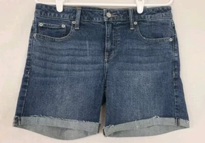Lucky Brand " The Roll Up" Denim Cuffed Jean Shorts Women's Sz 6/28 NWT    (ZA) - Picture 1 of 7