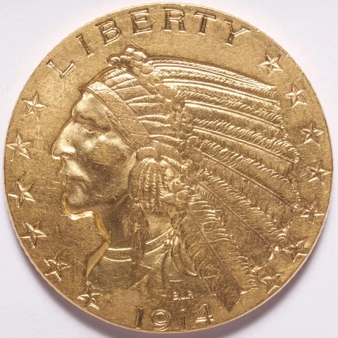 1914 Indian $5 Gold Half Eagle Cover