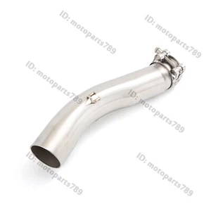 Slip On For Suzuki GSXR 600 750 2008 2009 2010 Exhaust Middle Link Pipe Steel - Picture 1 of 5