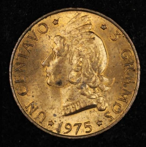 1975 Dominican Republic One Centavo Uncirculated - Picture 1 of 2