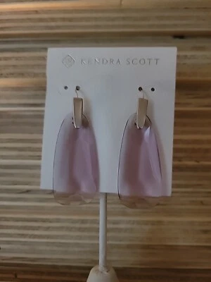 Pendientes colgantes de maíz Kendra Scott, vidrio amatista chapado en rodio Foto 1 de 4