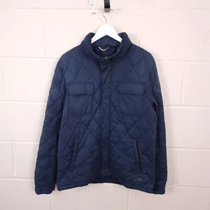 SCOTCH & SODA Jacket Mens XL Quilted Hooded Full Zip Insulated Navy Blue - Picture 1 of 16