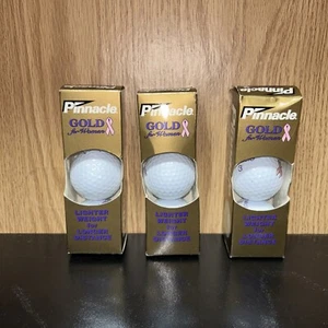 Pinnacle Gold For Women 9 Golf Balls Breast Cancer Pink Ribbon NIB - Picture 1 of 9