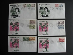 Canada centennial 6 Cole FDC First day covers Sc 454-8,461-5B  - Picture 1 of 2