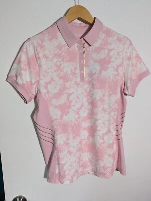 NWT WOMEN'S SUNICE BREILLEY COOLLITE POLO, SIZE: M, COLOR: ORCHID PINK (J540) - Image 1 of 3