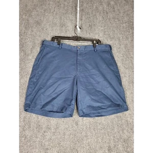 Peter Millar Lightweight Twill Blue Shorts Flat Front Casual Chino Men Size 40 - Picture 1 of 11