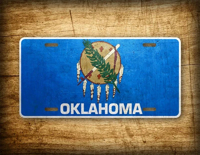 Oklahoma Flag License Plate OK State Official Flag Symbol Auto Tag 6x12 ~METAL~ - Image 1 of 4