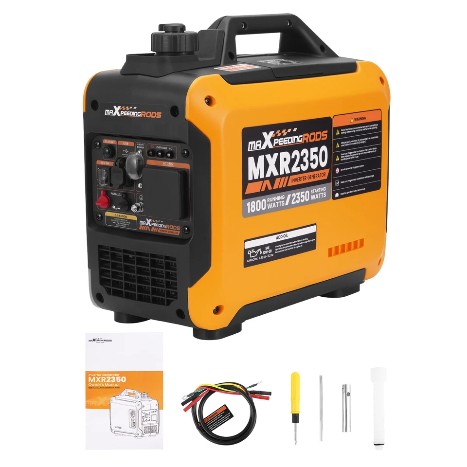 Inverter Generator 2350W Max 1.8KW Petrol Generators Portable Silent Pure Sine - Image 1 of 4