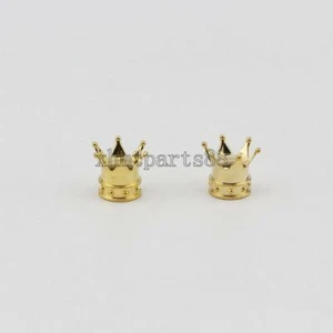 2x Gold Universal Motorcycle Wheel Tire Tyre Valve Stem Caps For Harley Davidson - Picture 1 of 3