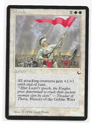 Magic the Gathering ~ MTG ~ 1x Morale ~  M/NM ~ THE DARK - Image 1 of 2