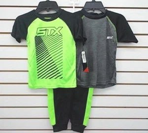Boys STX $38 Athletic Wicking T-Shirts & Jogger Pants 3PC. Set Sizes 4, 5/6 & 7 - Picture 1 of 8