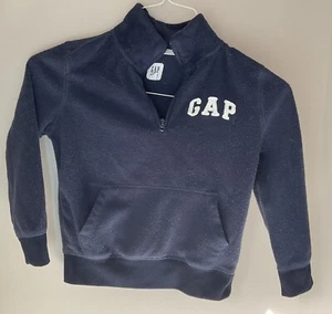Gap Kids Fleece Half Zip Pull Over Sz Small - Blue - Picture 1 of 2