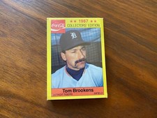 1987 Coca Cola Detroit Tigers Baseball Card Team still in panel form Set mint