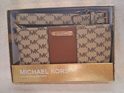 Michael Kors Riñonera Bolso Cinturón, Logotipo Firma/Vainilla Mediano L/XL Foto 1 de 4