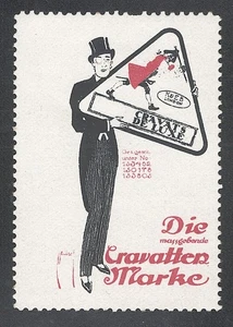 German poster stamp cinderella reklamemarken fashion ties E. DEUTSCH - Bild 1 von 2