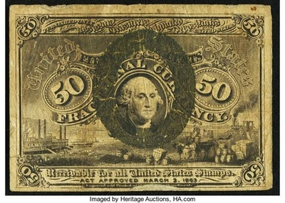 FR 1321 - 50c SECOND ISSUE - FIBER PAPER - SURCHARGE "R-2-18-63" - FINE - SCARCE - Image 1 of 4