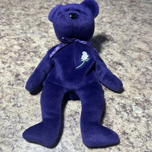 Ty Beanie Baby Princess Diana Bear from 1997 Errors On Tush Retired No Swing Tag - Picture 1 of 8