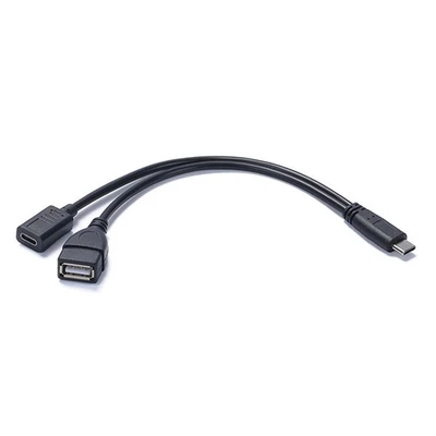 USB C Male to C Female A Female OTG Charging Data Sync Cable Flash Drive Laptop - Image 1 of 4