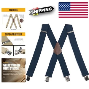 Men's Heavy-Duty Elastic Suspenders - Long-Lasting Durability and Flexibility - Picture 1 of 9