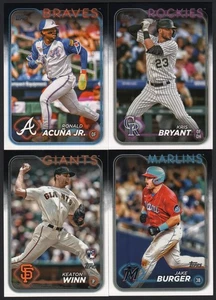 2024 Topps Series 1 Baseball Singles (1-125 ) You Pick - Complete Your Set! - Picture 1 of 121