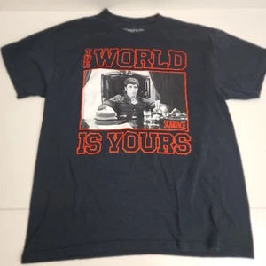 Scarface Movie 'The World Is Yours' Black Short Sleeve T-Shirt Men's Size L - Picture 1 of 4